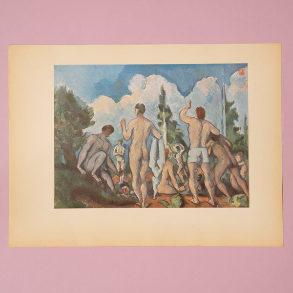 Vintage 1950s Cézanne "Bathers" Swiss Offset Lithograph at Golden Rule Gallery