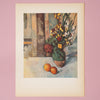 Vintage 1950s Cézanne "Vase of Flowers and Apples" Swiss Offset Lithograph