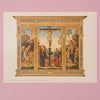 Vintage 1958 Perugino "Crucifixion with Saints" Christian Iconography Art Print