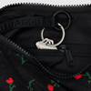 Painted Wildflower Baggu Small Nylon Crescent Bag with Key Chain Loop at Golden Rule Gallery