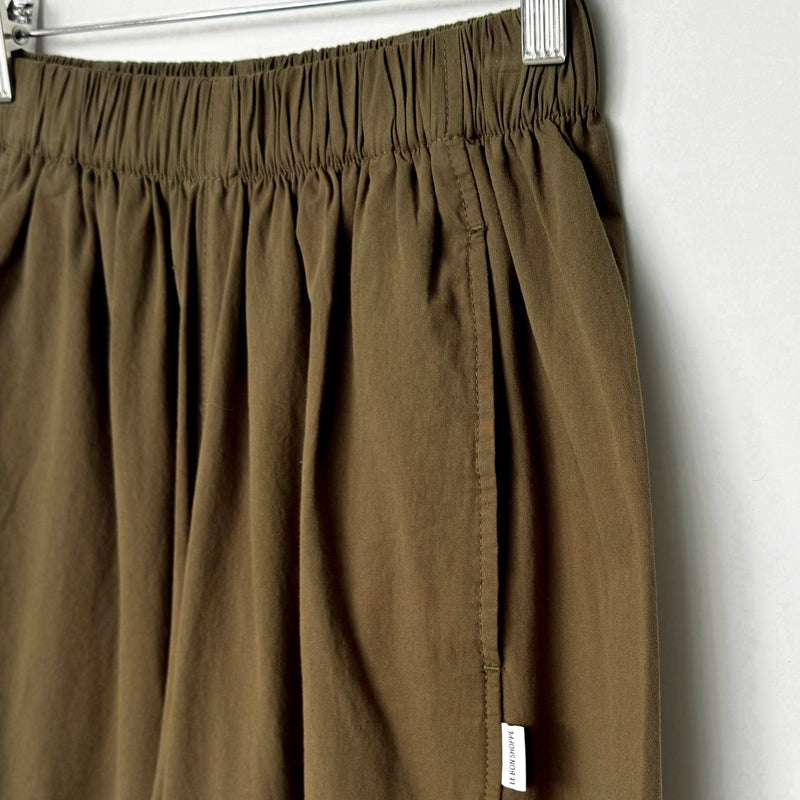 Balloon Parachute Cotton Pants in Dark Green by Le Bon Shoppe