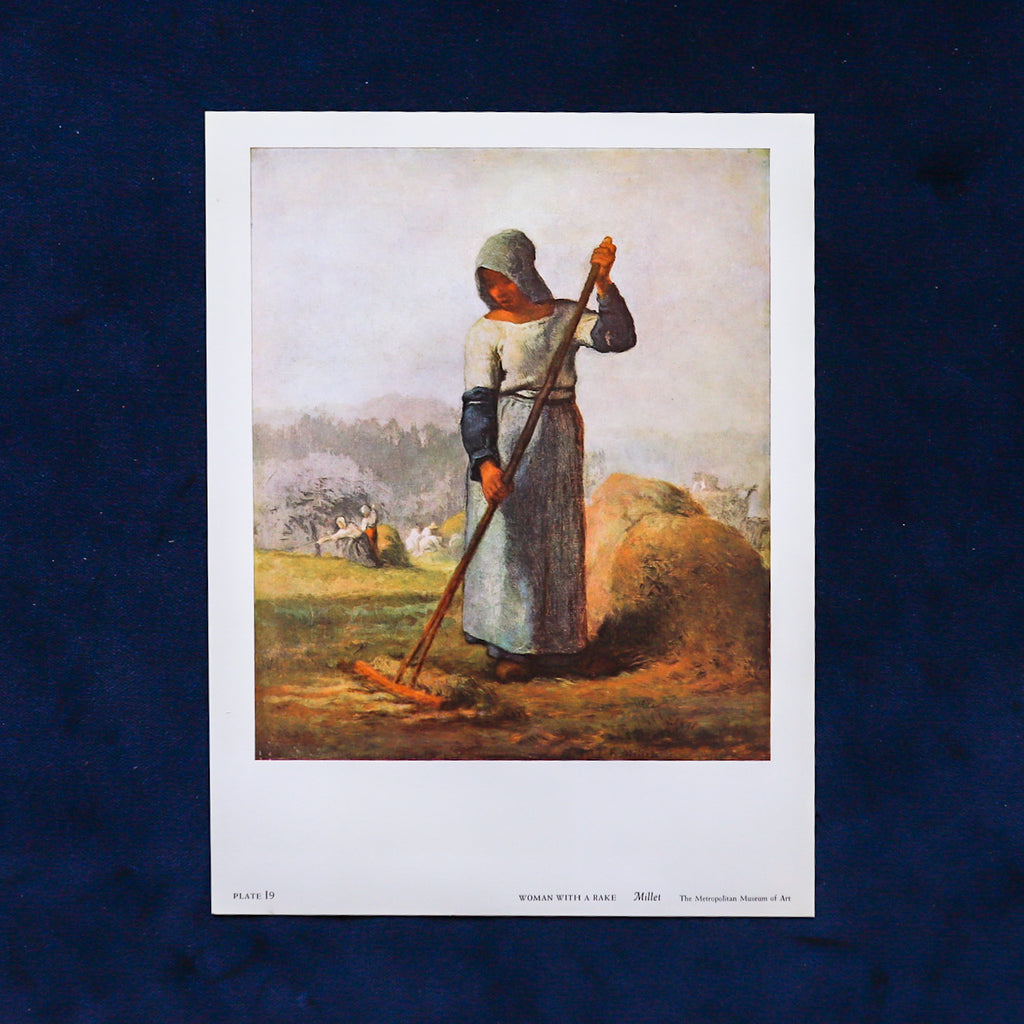 Woman With A Rake Vintage 1960 Moreau