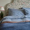 Piglet in Bed Cotton Pillow Cases in Gingham Blue
