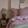 Gingham 100% Linen Pillow Cases