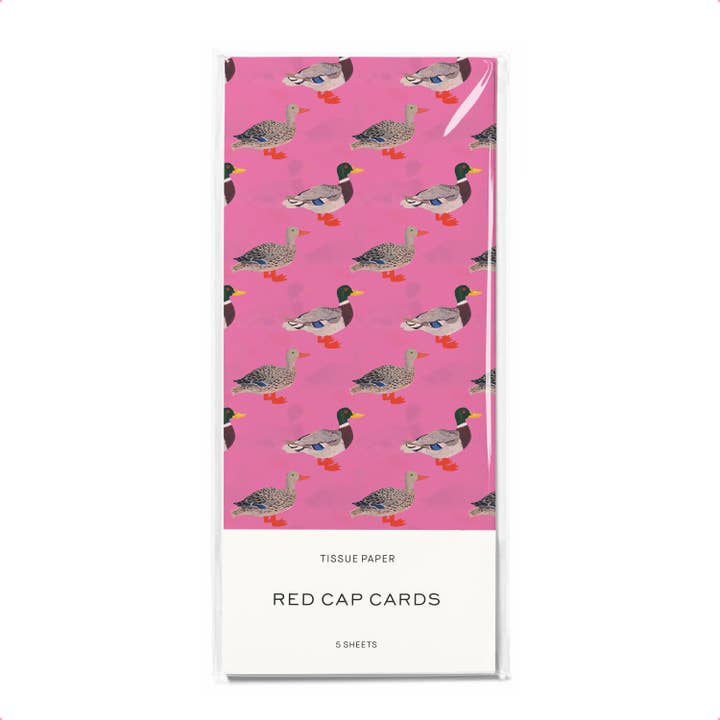 Pink Ducks Gift Wrap Tissue Paper at Golden Rule Gallery