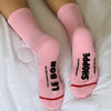 Pink Hugger Socks by Le Bon Shoppe at Golden Rule Gallery in Minneapolis