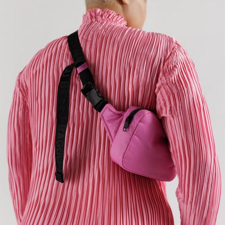 Pink Puffy Baggu Fanny Pack at Golden Rule Gallery