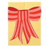 Pink Stripy Bow Die Cut Card