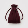 Pleated Baggu Bag Drawstring in Mahogany at Golden Rule Gallery