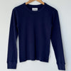 Le Bon Shoppe Pointelle Navy Long Sleeve Shirt