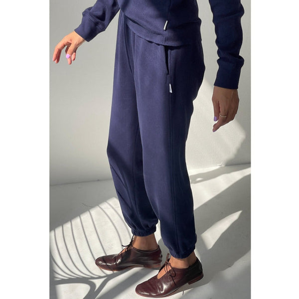 Pointelle Serene Joggers in Navy