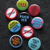 Political Protest Buttons at Golden Rule Gallery in Excelsior