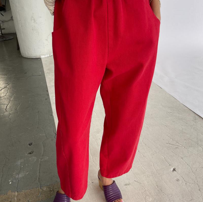 Red High Waisted Pants 