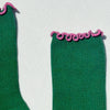 Close Up of Green Ruffle Socks by Noble