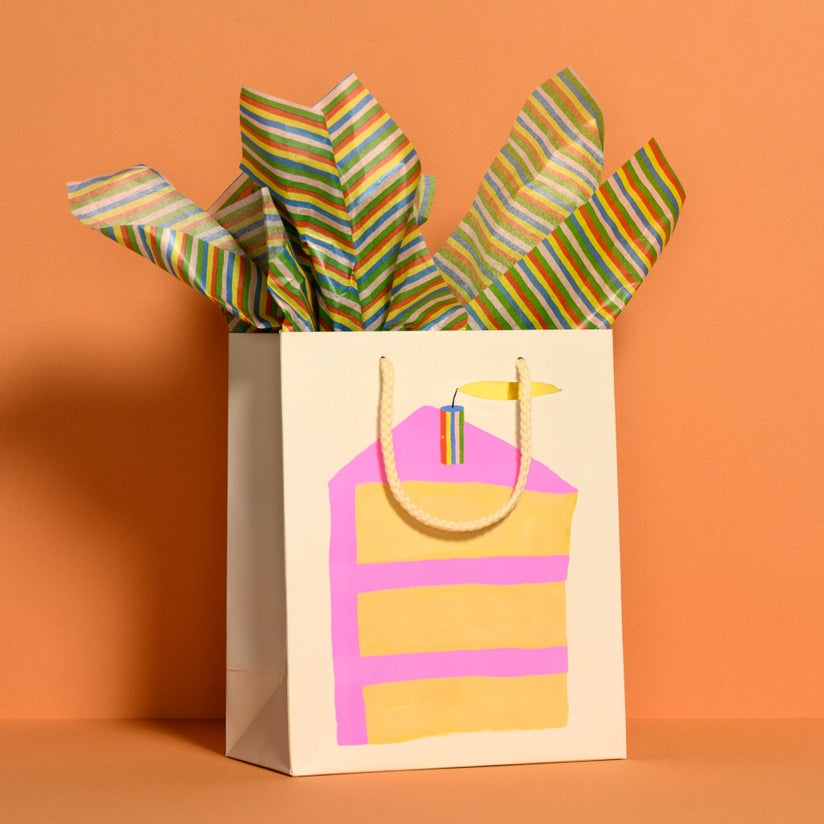 Rainbow Striped Gift Wrap Tissue Paper at Golden Rule Gallery