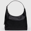 Recycled Leather Shoulder Bag in Black By Baggu at Golden Rule Gallery
