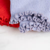 Red Lavender Set Of Lettuce Edge Socks by Baggu at Golden Rule Gallery