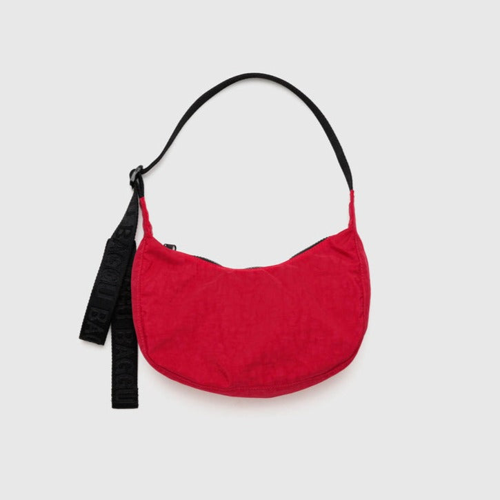 Red Small Nylon Crescent Bag at Golden Rule Gallery