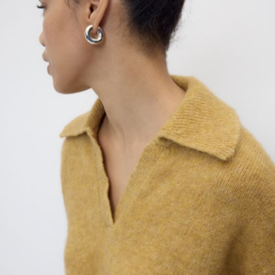Collar Sweater in Mustard by Rita Row