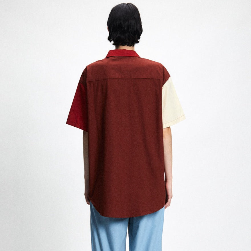 Rita Row Patchwork Button Down Shirt at Golden Rule Gallery