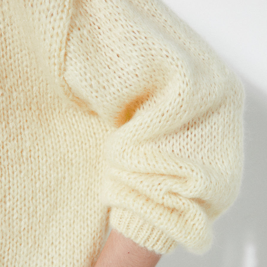 Rita Row Royal Mohair Sweater in Vanilla at Golden Rule Gallery in Excelsior, MN