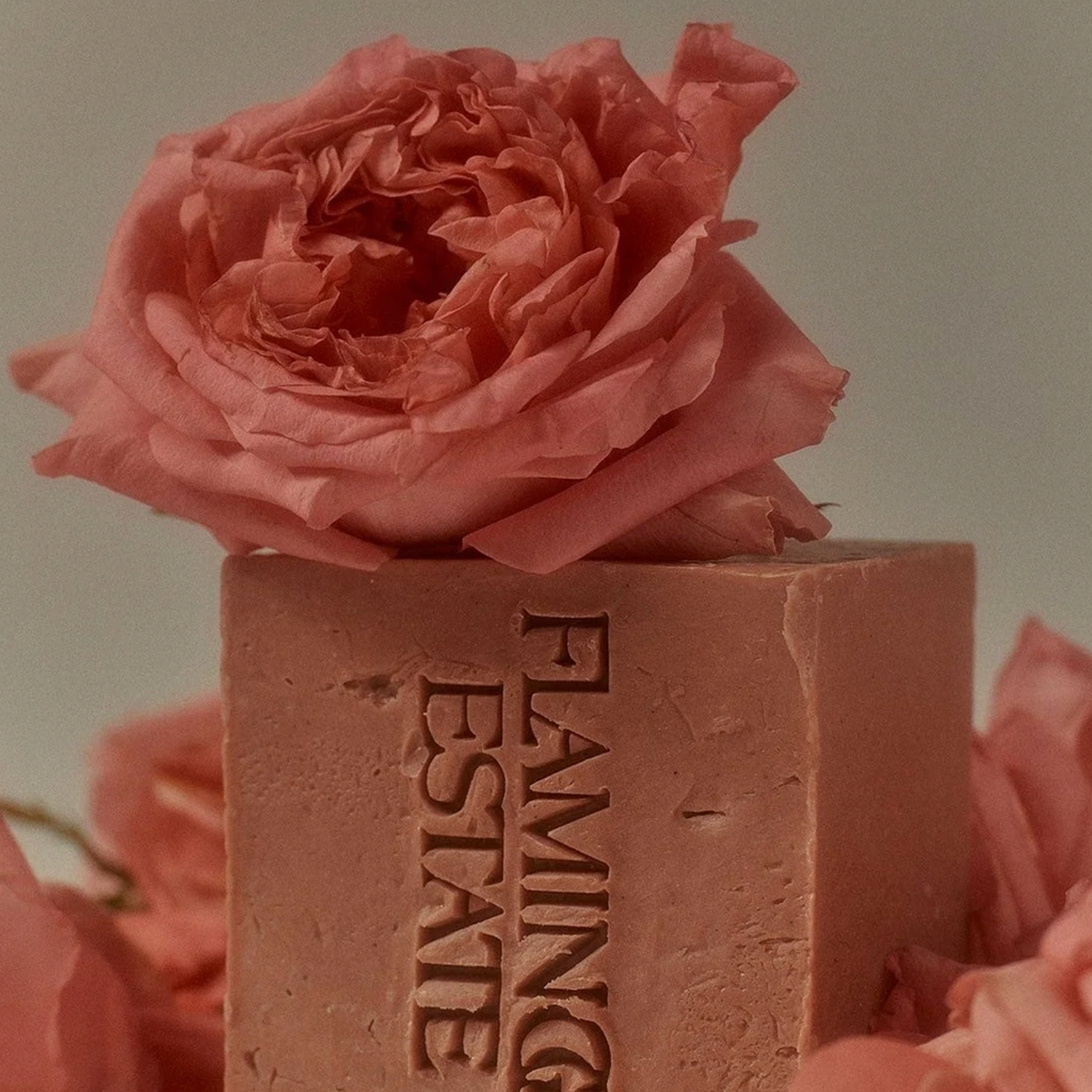 Dusty Pink Soap Bar in Rose Scent by Flamingo Estate