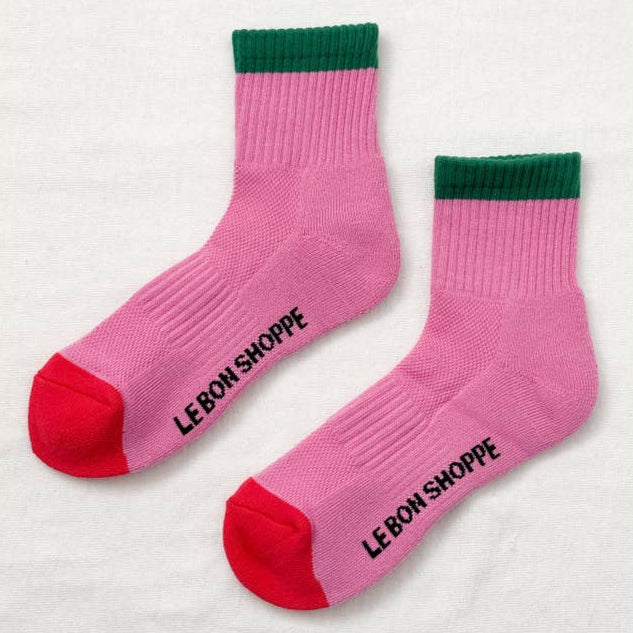 Rose and Green Girlfriend Socks by Le Bon Shoppe at Golden Rule Gallery