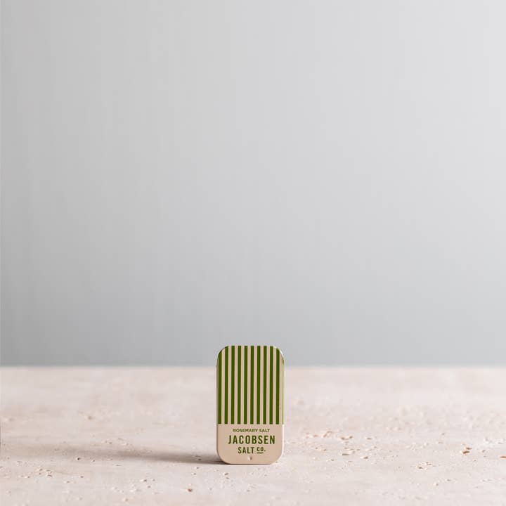 Rosemary Flavor Infused Salt Slide Tin by Jacobsen Salt Co Golden Rule Gallery
