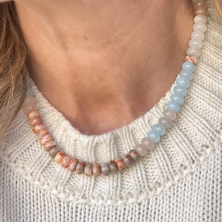 Rowan Natural Stone Beaded Necklace at Golden Rule Gallery