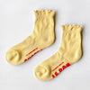 Ruffled Hugger Crew Socks in Banana Cream at Golden Rule Gallery in Excelsior, Minnesota