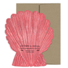 Pink shell-shaped card with a brown envelope by Isatopia