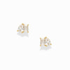 Gold Diamond Stud Earrings
