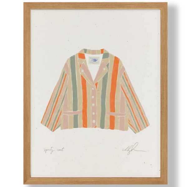 Sporty Coat Playful Art Print by Cocoshalom