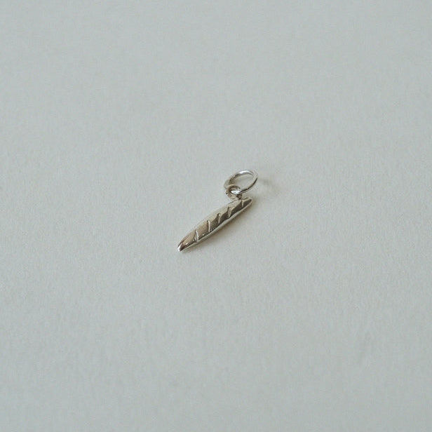 Sterling Silver French Baguette Charm for Jewelry
