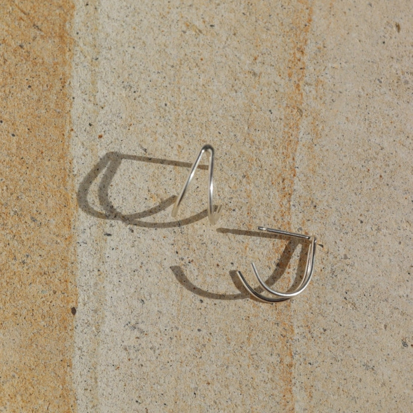 Sterling Silver Wishbone Studs by Token Jewelry 