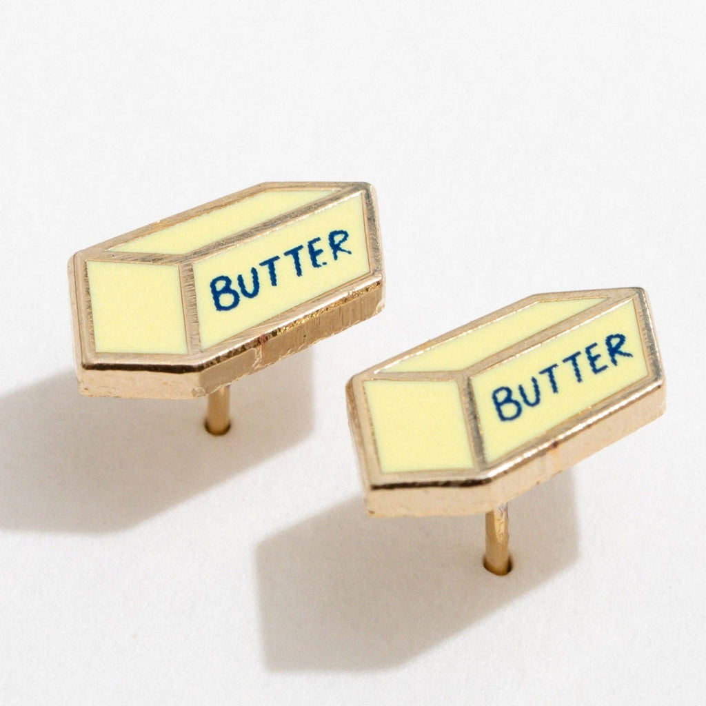Butter Stick Stud Earrings