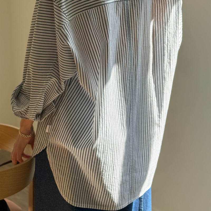 Striped Classic Button Down Shirt by Le Bon Shoppe