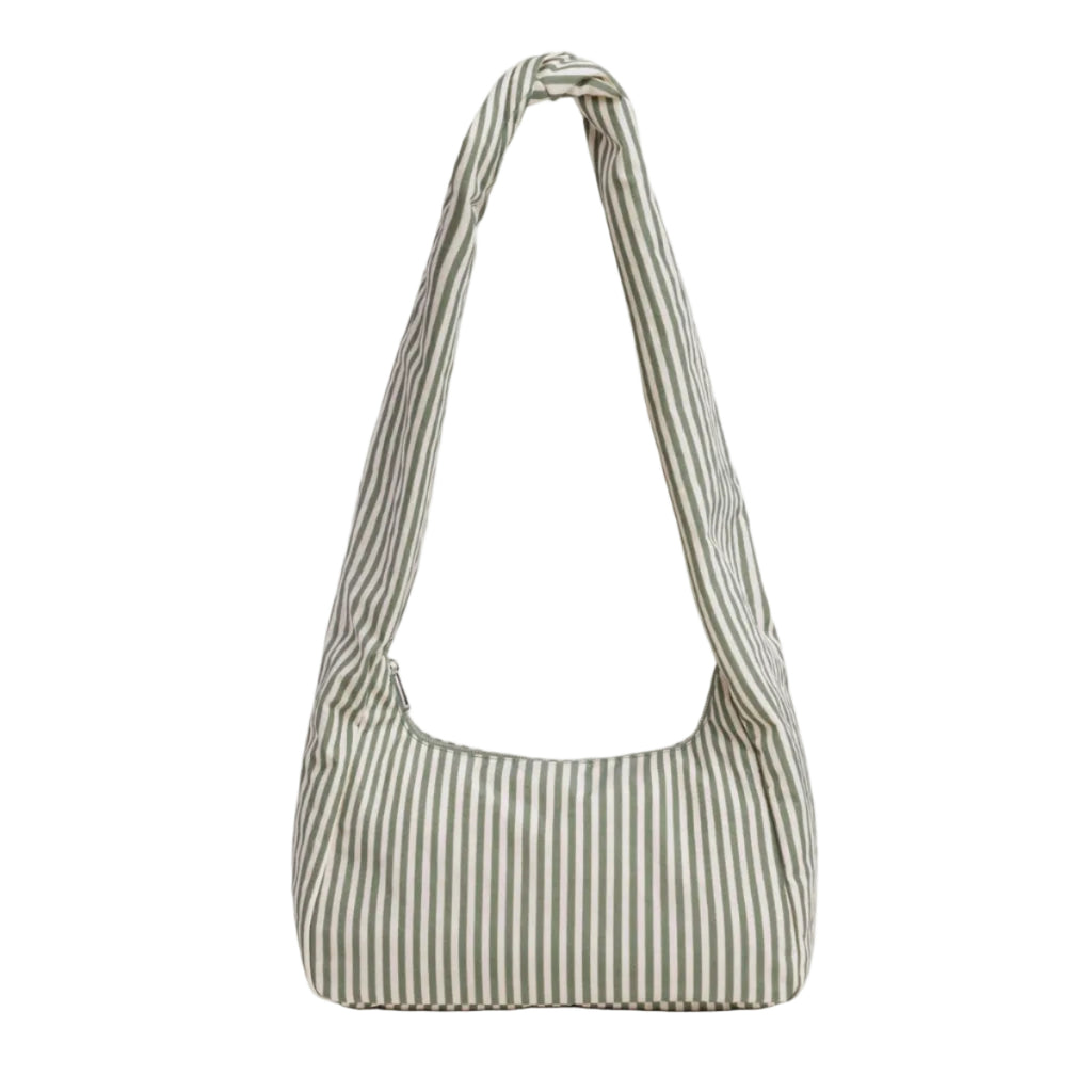 Baggu Nylon Meringue Bag in Sage Stripe