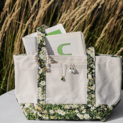 Small fabric tote bags sales