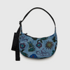 Baggu Small Nylon Crescent Bag in Digital Denim Birds