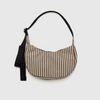 Brown Striped Baggu Crescent Bag