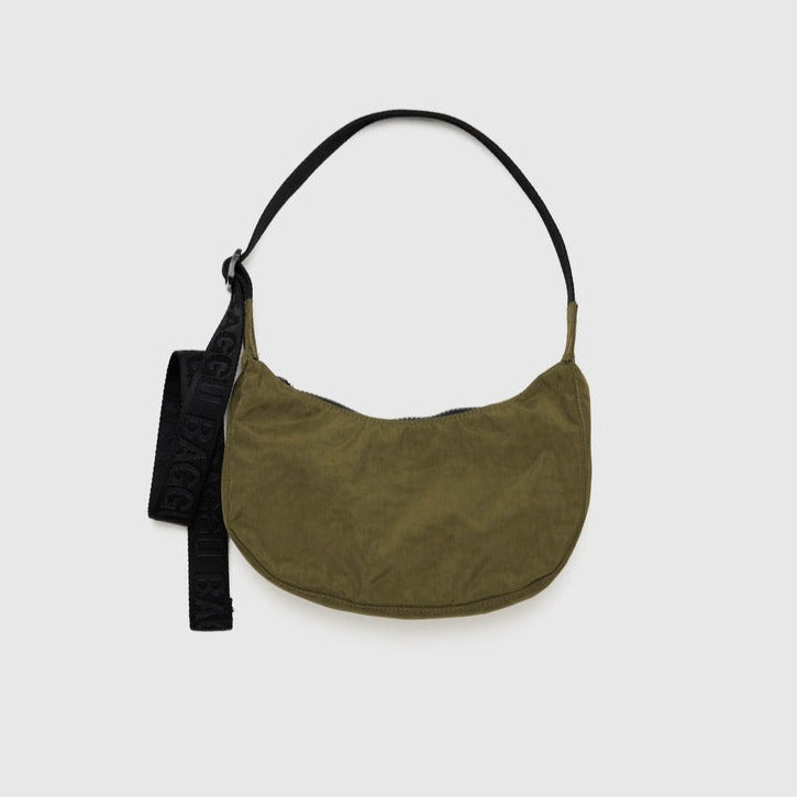 Seaweed Green Small Crescent Baggu Bag at Golden Rule Gallery