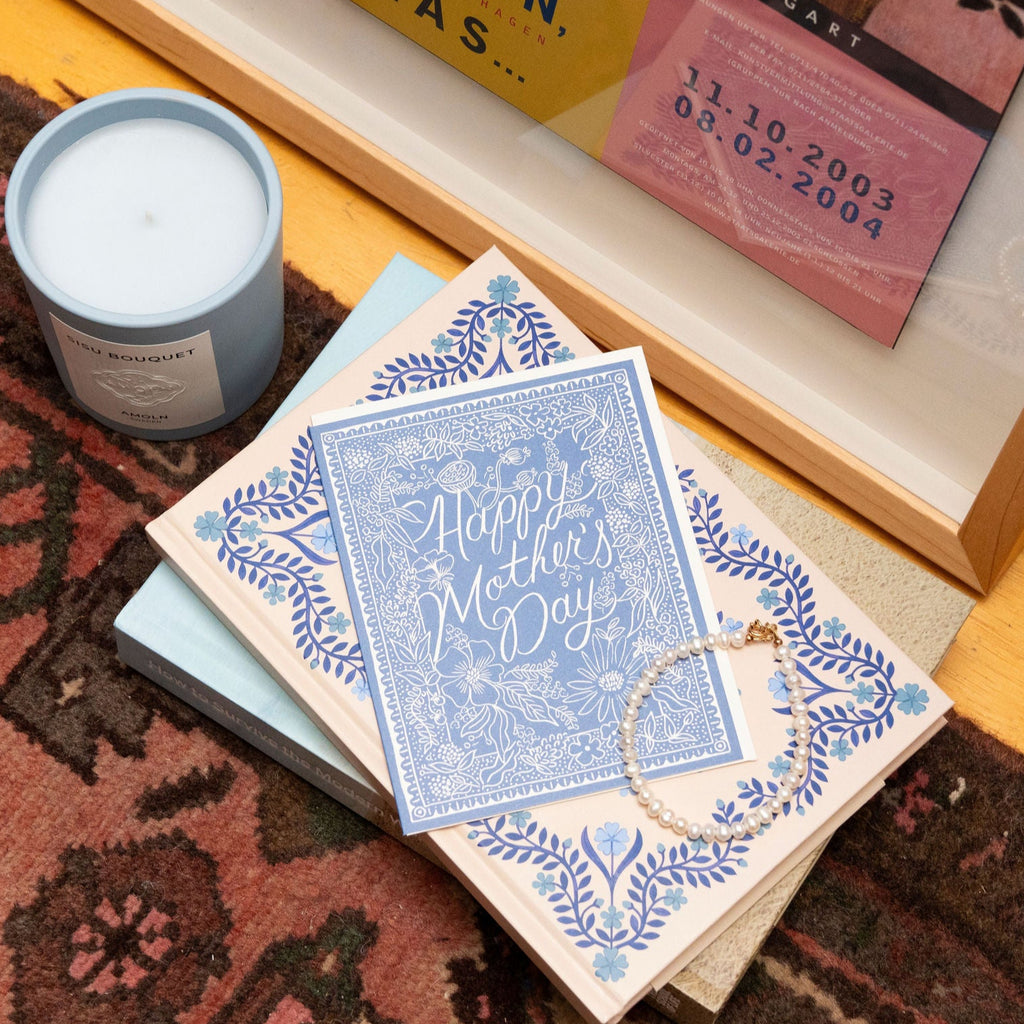 Blue Swedish Amoln Sisu Bouquet Candle at Golden Rule Gallery