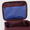 Small Cosmetic Case in Mahogany Brown and Blue by Baggu at Golden Rule Gallery