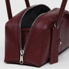 Small Leather Bowler Purse in Burgundy by Baggu at Golden Rule Gallery