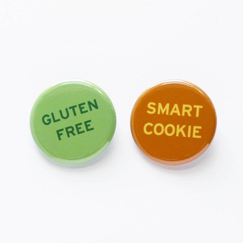 Smart Cookie Gluten Free Pinback Buttons at Golden Rule Gallery