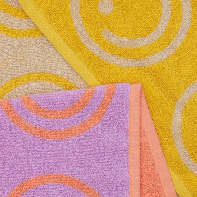 Smiley Face Colorful Hand Towels By Baggu at Golden Rule Gallery