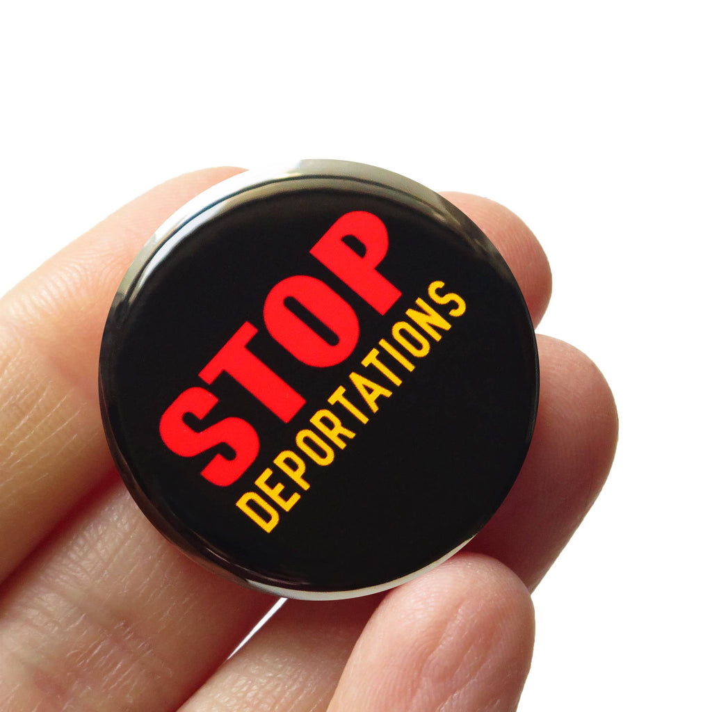 Social Alert Button Stop Deportations at Golden Rule Gallery