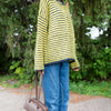 Soft Chartreuse Striped Pullover Sweater By Hansel From Basel at Golden Rule Gallery in MN