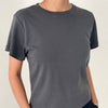 Dark Grey 100% Cotton Boxy Classic Tee by Le Bon Shoppe